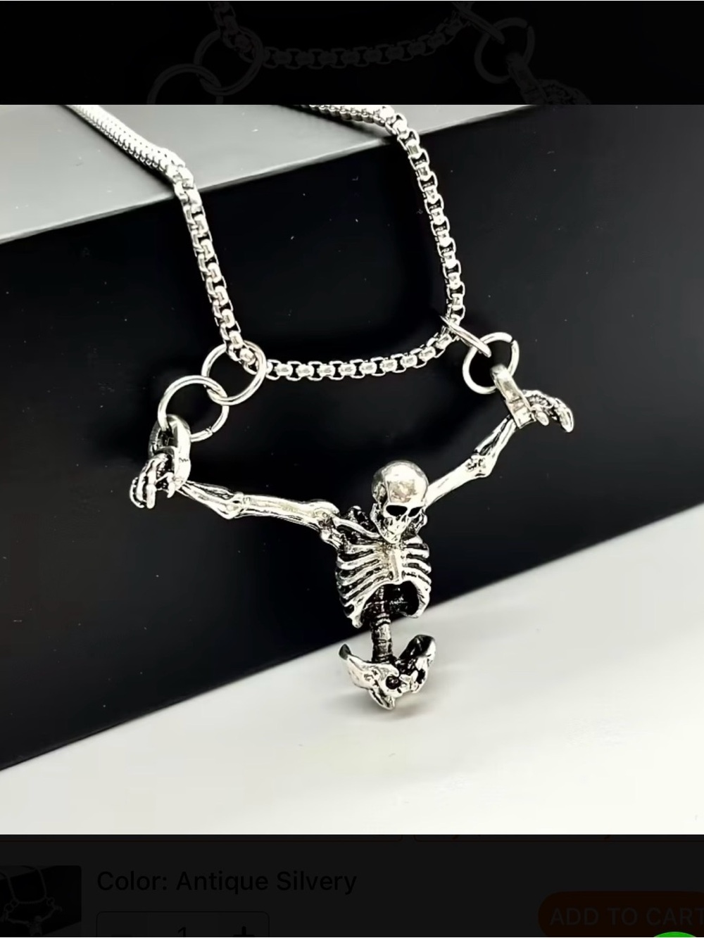⭐️ Skeleton Pendant Necklace New